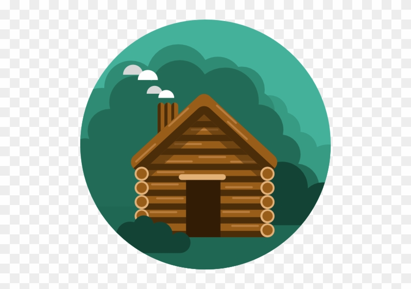 Cabin Png Clipart - Log Cabin Icon #280097