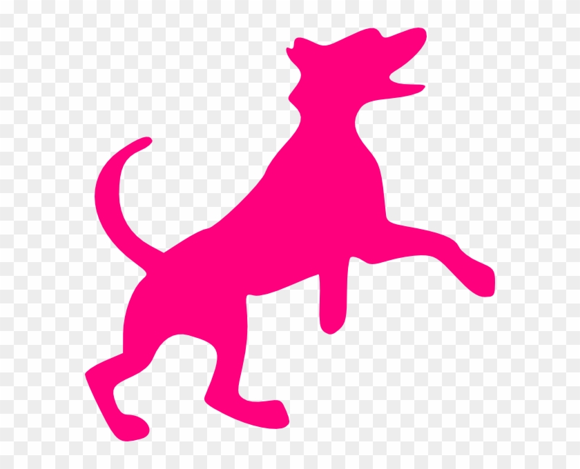 Pink Dog Clip Art At - Dog Silhouette Clip Art #280100