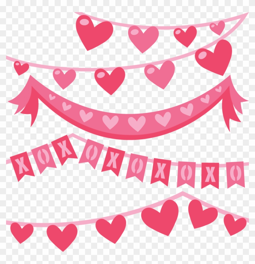 Valentine Svg Files Clipart - Valentines Day Banner Clipart #280156