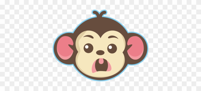 Cute Little Monkey Face - Cartoon #280302