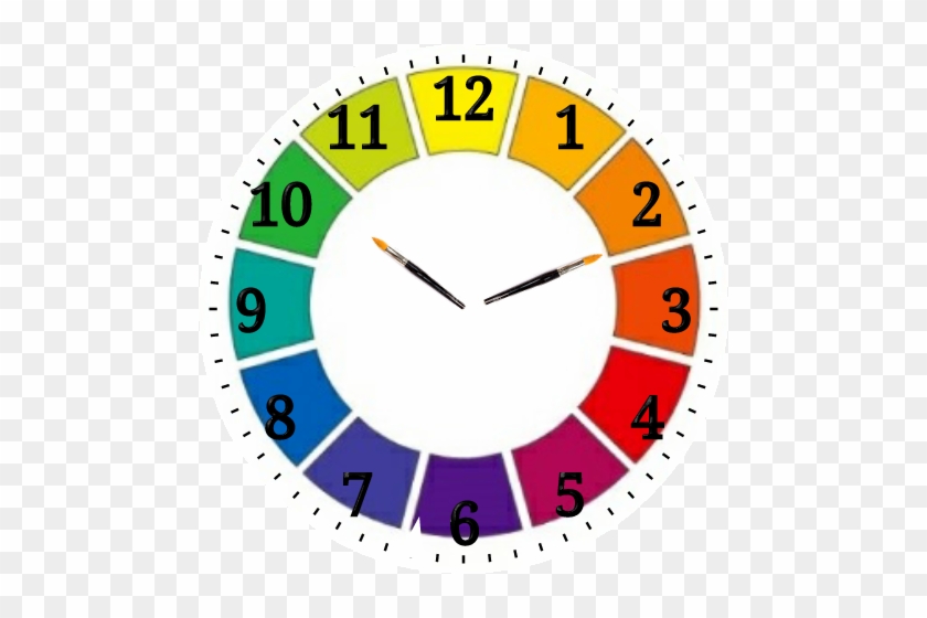 Color Wheel Clock - Color Between Red And Orange #280368