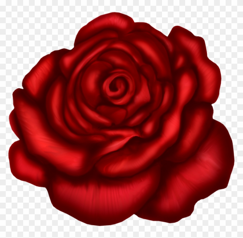 Red Rose Clipart Dark Red - Rose Art Png #280410