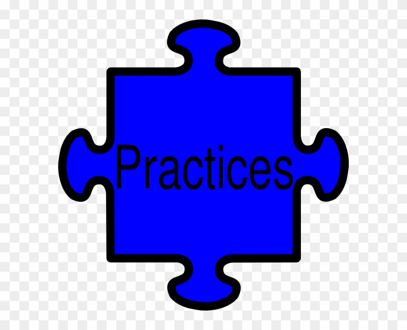 Jigsaw Practices Blue Clip Art At Clker - Puzzle Pieces Clip Art #280460