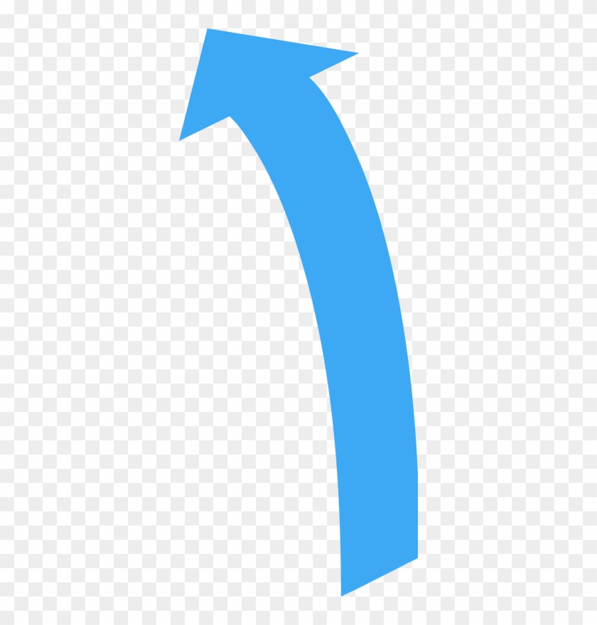 Curved Directional Arrow Pointing Up - Blue Arrow Going Up #280581