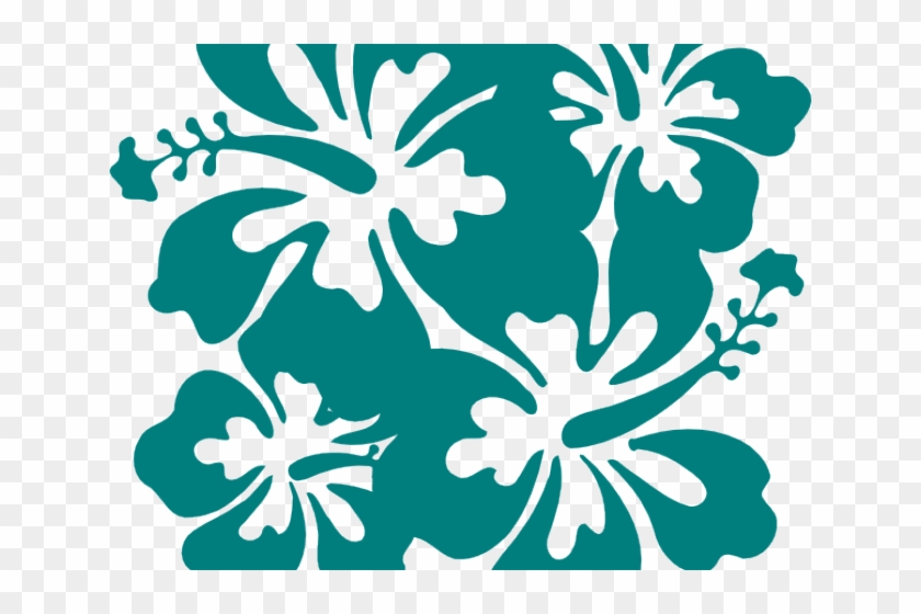 Hibiscus Clipart Teal - Clip Art Hawaiian Flowers #280590