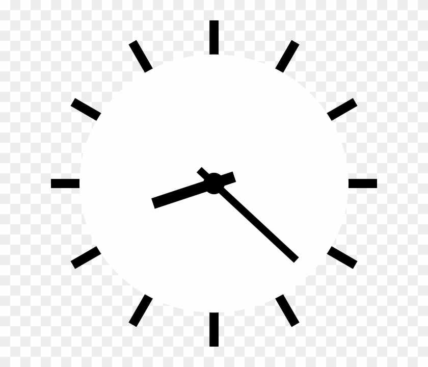 Black, Silhouette, White, Time, Free, Clocks, Clock - White Clock Vector Png #280589