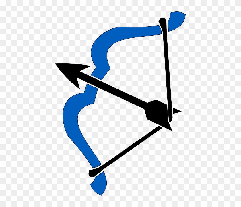 Free Image On Pixabay - Blue Bow And Arrow Clip Art #280664