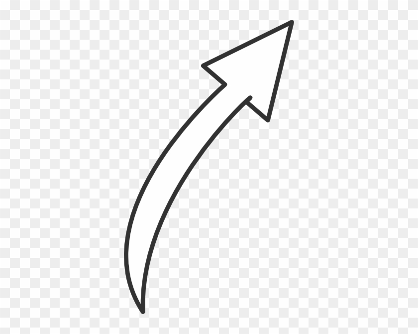 Curved White Arrow Vector #280663