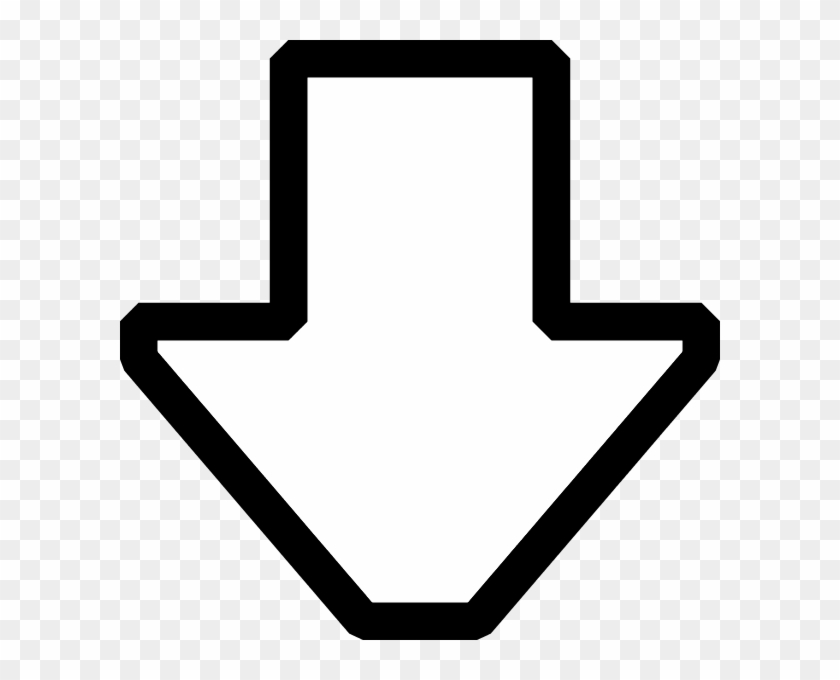 White Down Arrow Clipart - Down Arrow Clip Art #280674