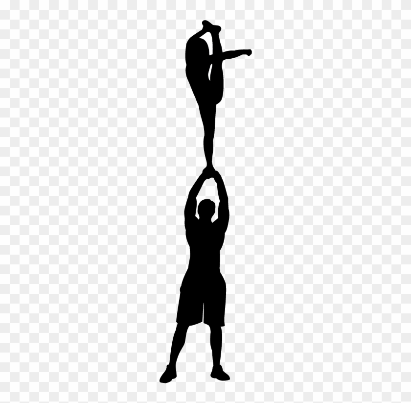 Clipart Bow And Arrow - Cheerleading Stunt Silhouette #280679