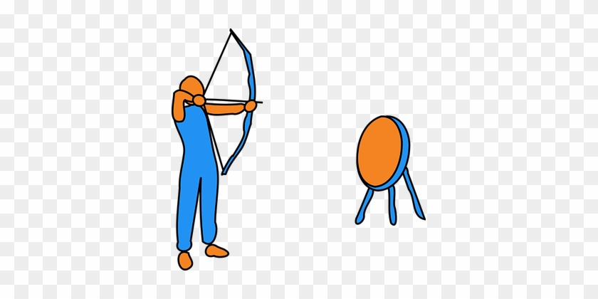 Man Sports Aim Archer Arrow Bow Bullseye F - Clipart Aim #280707