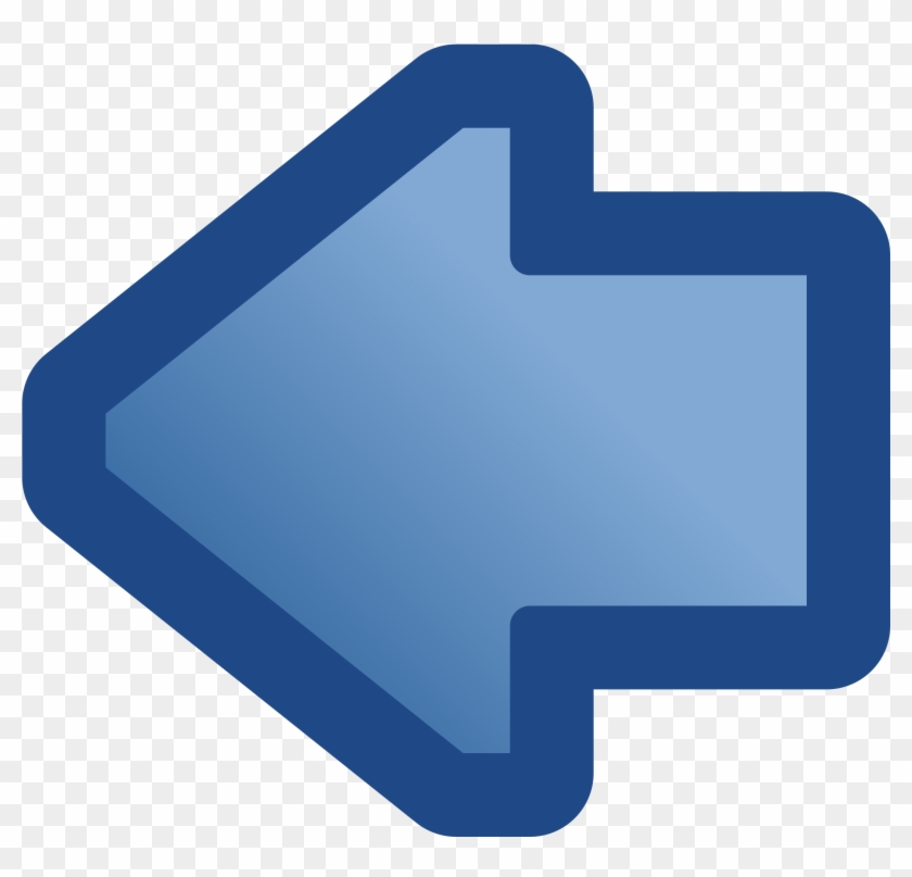 Clipart Icon Arrow Left Blue - Down Blue Arrow #280774