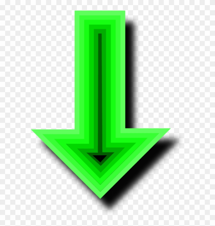 Arrow Pointing Down - Green Arrow Pointing Down #280847