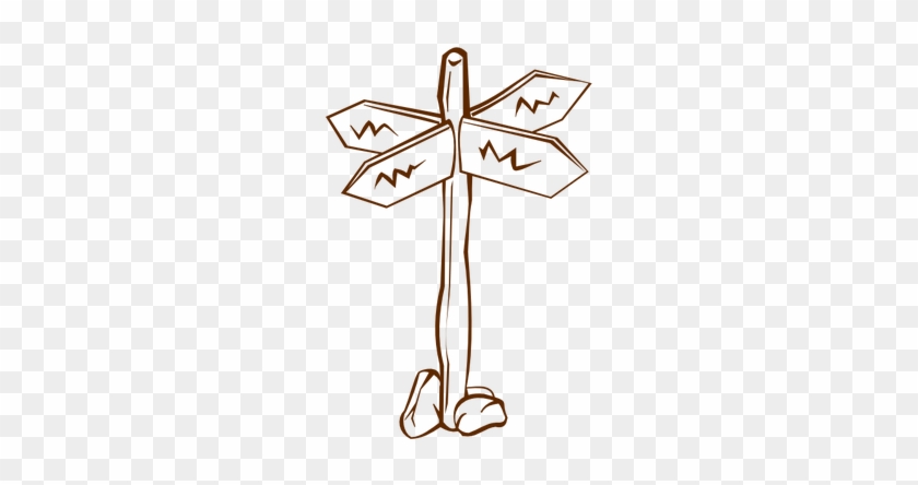 Crossroads Sign Vector Illustration - Clip Art Cross Roads #280845