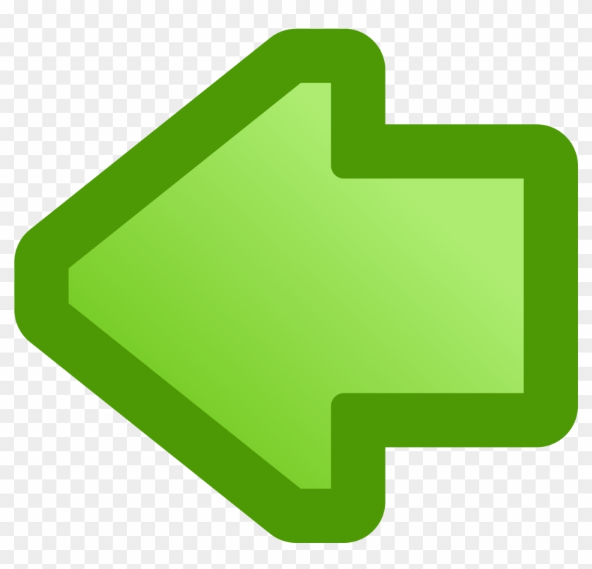 Clipart Icon Arrow Left Green - Green Left Arrow Icon #280858