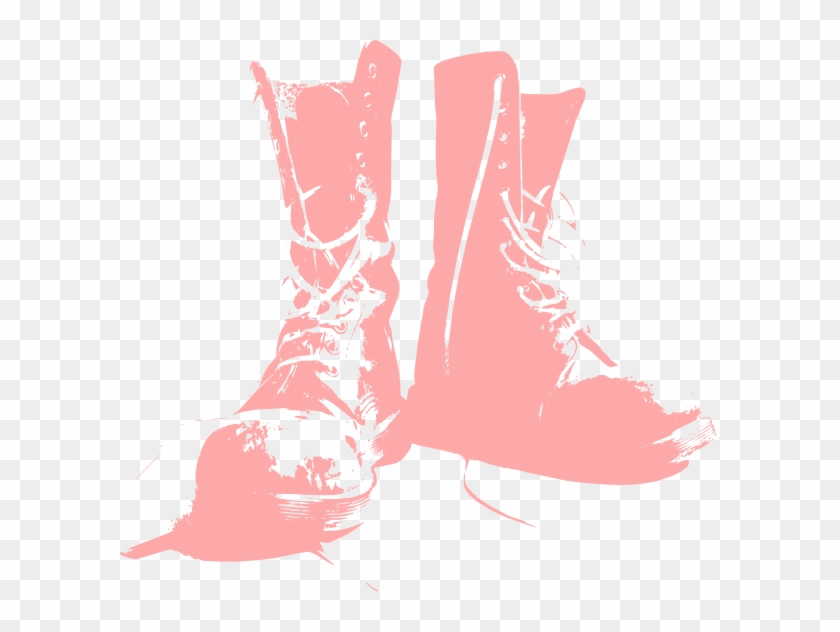 Pink Cowboy Hat Clipart Free Download - Pink Combat Boots Clipart #280883