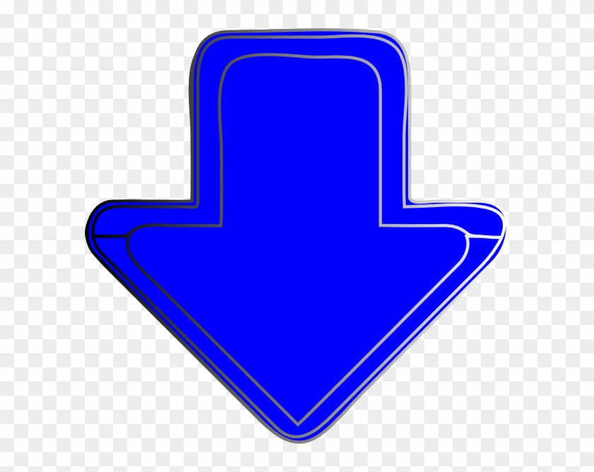 Blue Down Arrow Clipart - Cartoon Arrow Pointing Down #280901