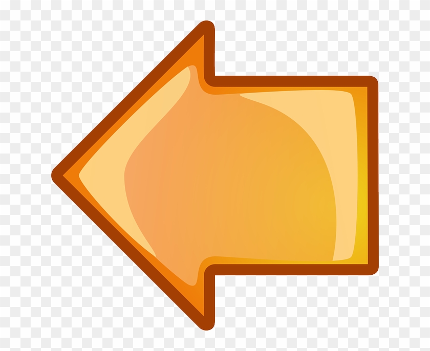 Computer, Back, Icon, Left, Right, Arrow, Cartoon - Left Arrow Orange #280942