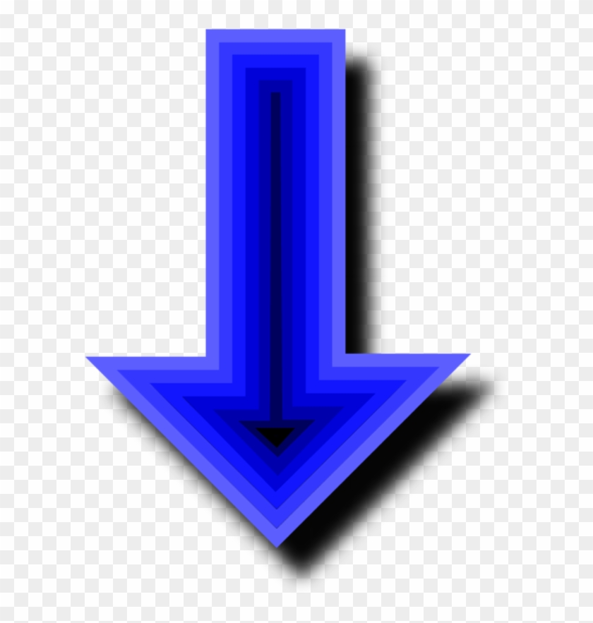 Arrow Pointing Down - Blue Arrow Pointing Down #280957