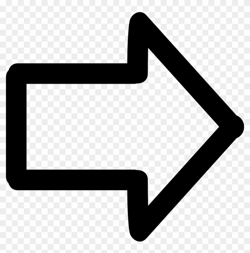 Arrow Pointing To Right Hand Drawn Symbol Comments - Arrow Pointing Right Png #281017