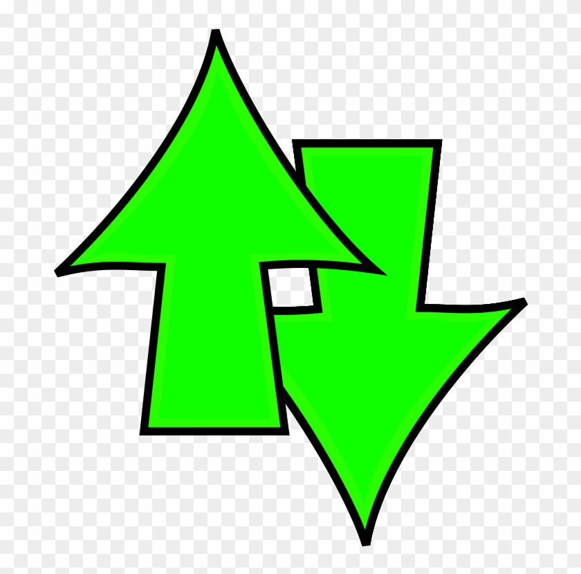 Arrow Clipart Up And Down - Green Arrow Up And Down #281185