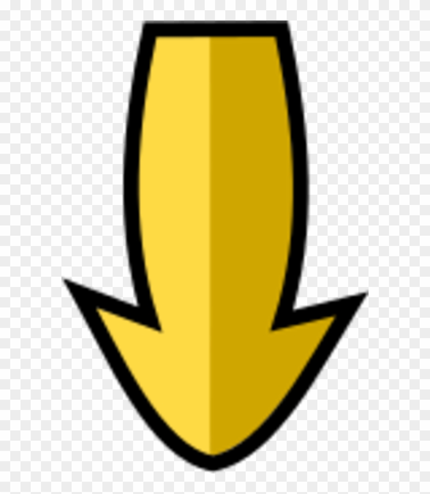 Clip Arts Related To - Yellow Arrow Pointing Downwards #281218