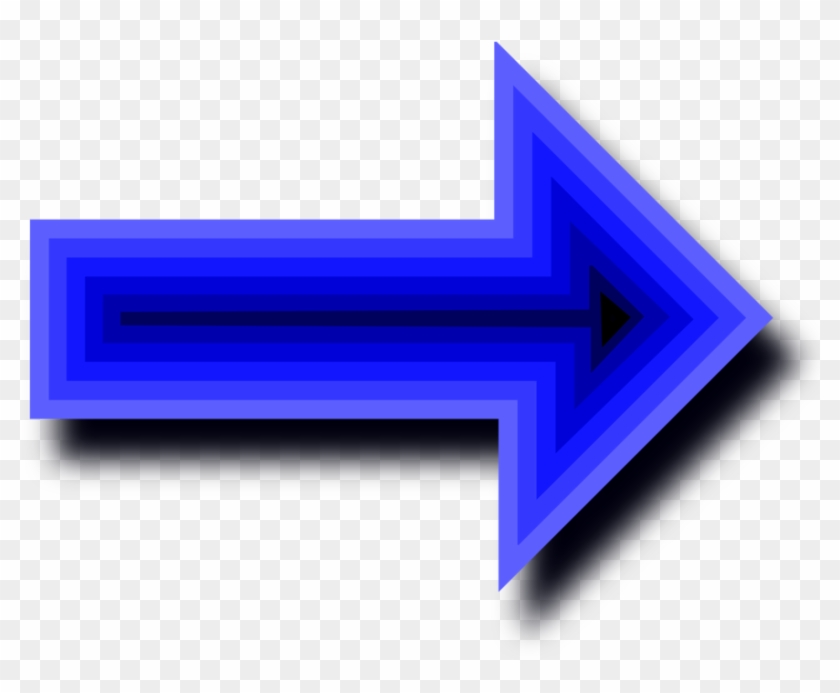 Illustration Of A Blue Right Arrow - Arrow Animated Transparent Background #281264