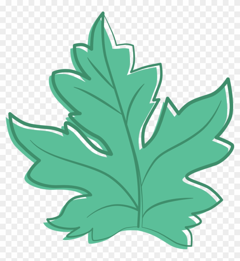 Clipart Maple Leaf - Teal Fall Leaves Clipart #281283