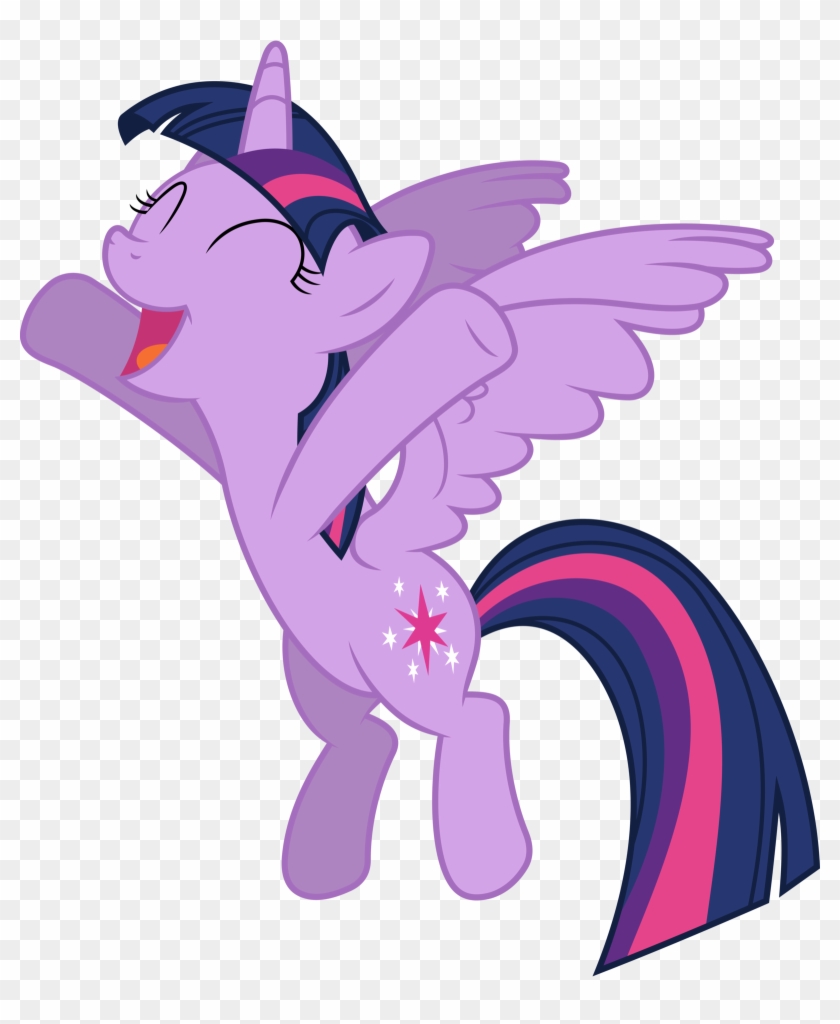 My Little Pony Clipart Cartoon - Alicorn Twilight Sparkle Happy #281413