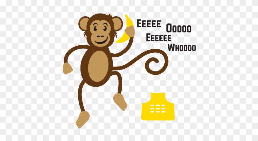 Person Talking Clipart Download - Monkey With Phone Png #281425