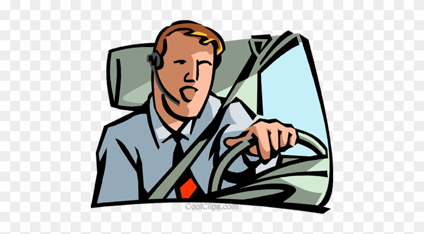 Man Driving A Car Talking On A Headset - Dirigir Com Fone De Ouvido #281433