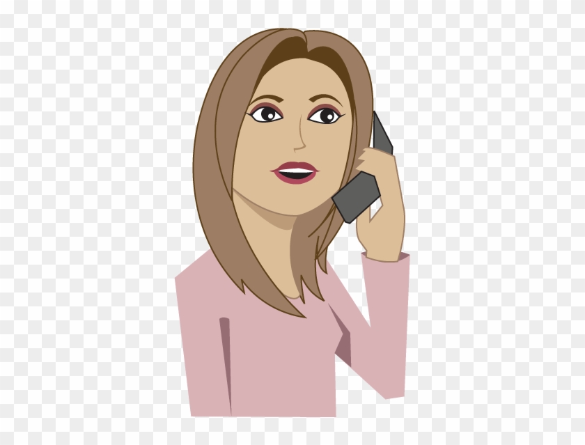 Telephone Clipart Woman - Lady On Phone Clip Art #281436