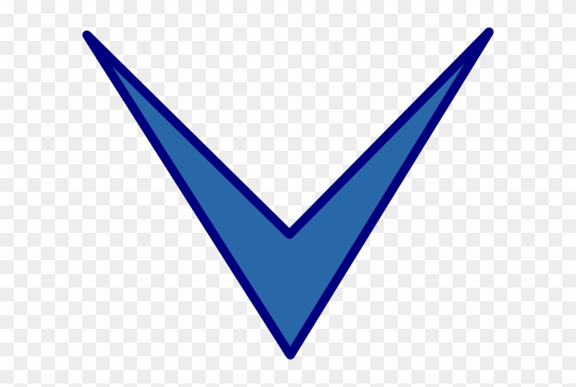 Blue Arrow Down Clip Art - V Arrow #281471