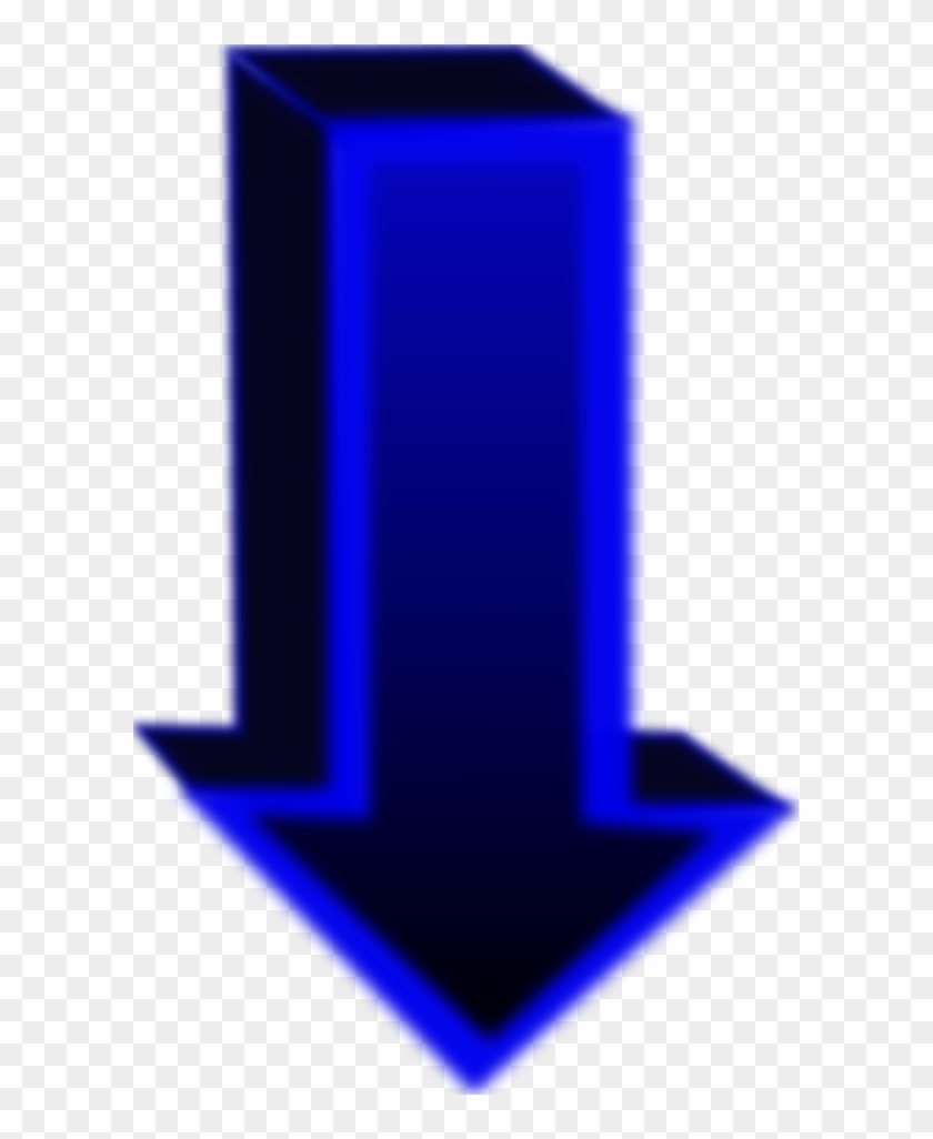 Cubic Arrow Pointing Down - Blue Down Pointing Arrow #281526