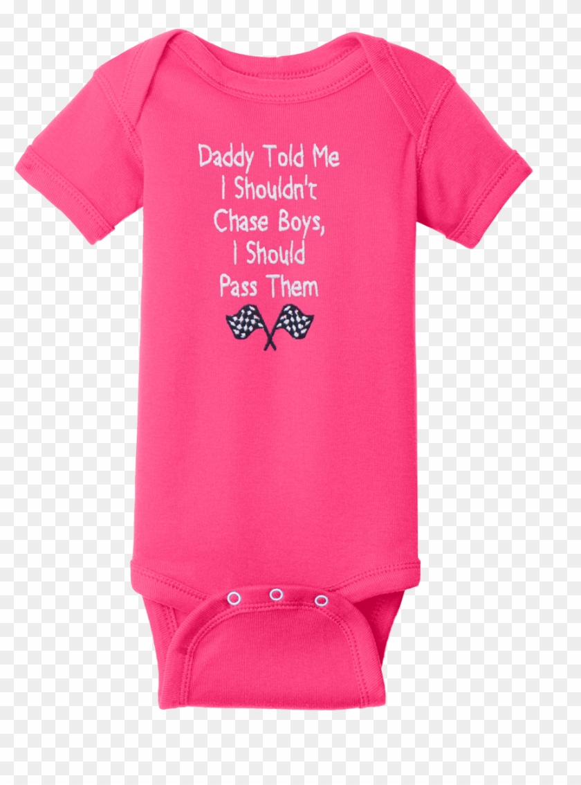 Daddy Told Me Embroidered Infant Onesie - Race For The Cure Shirts #281610