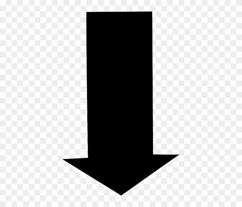 Black, Arrow, Shapes, Down, Arrows, Shape - Solid Black Downward Arrow #281608