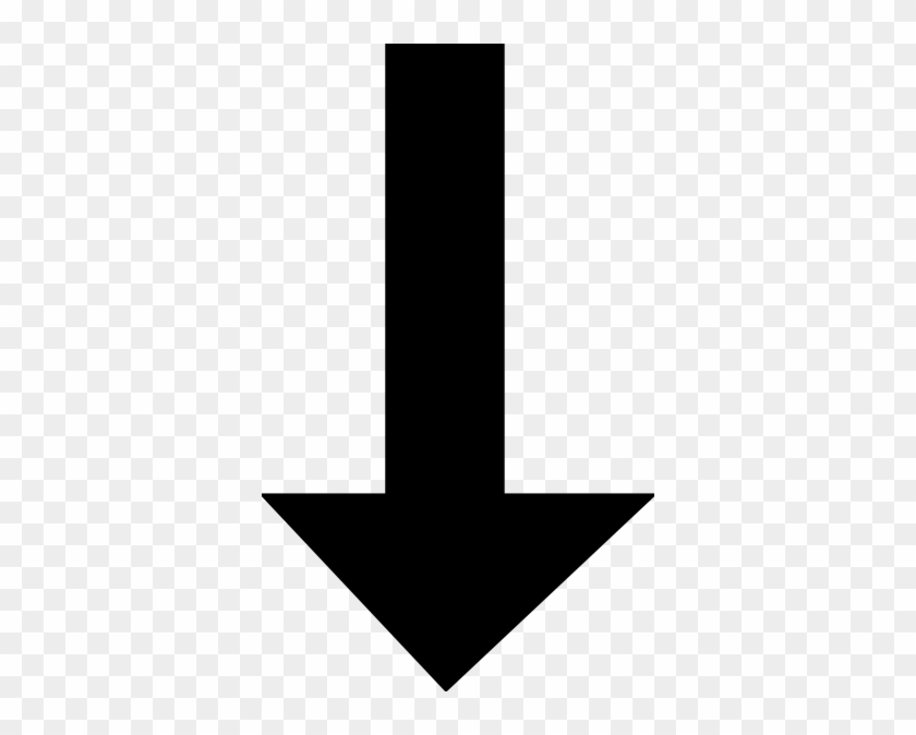 Downward Black Arrow Clip Art At Clker Com Vector Clip - Downpointing Arrow #281627