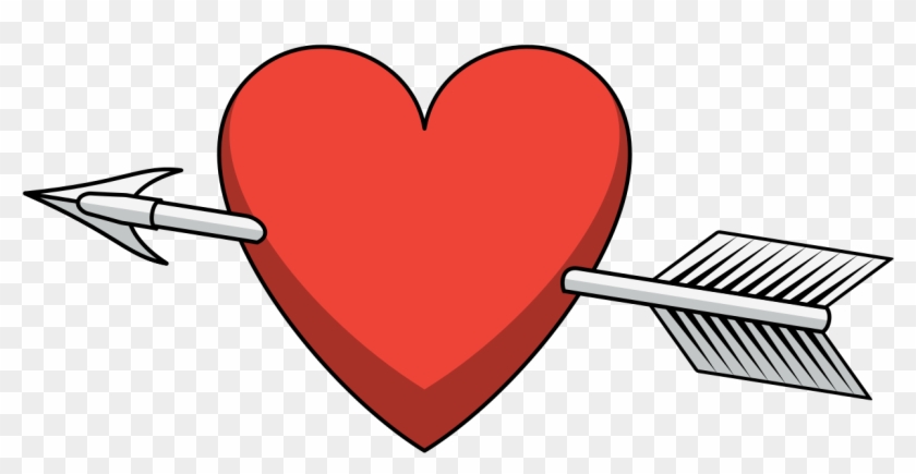 Heart Arrow Shaded - Arrow Through Heart Png #281704