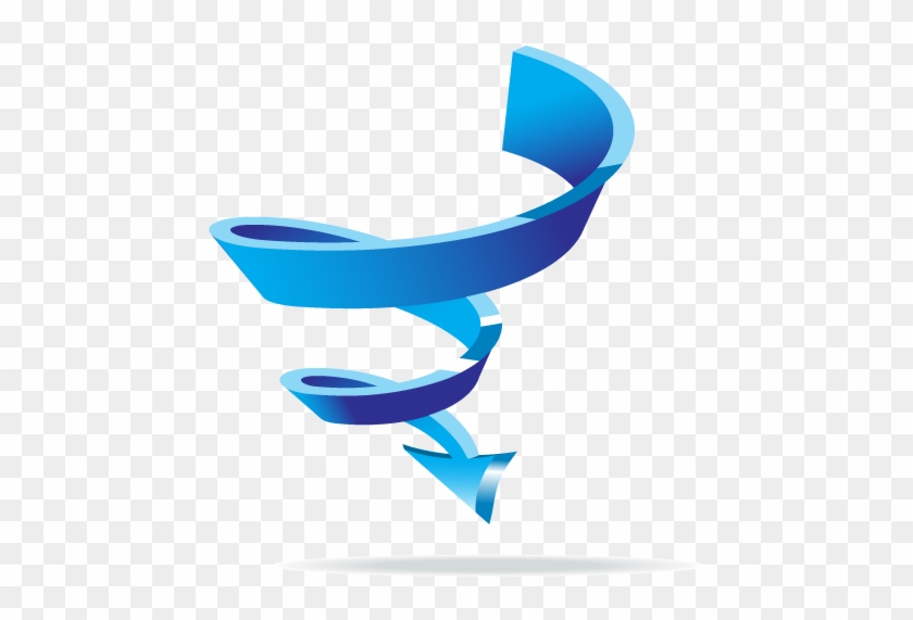 Arrow Blue - Spiral Arrow Clipart #281708