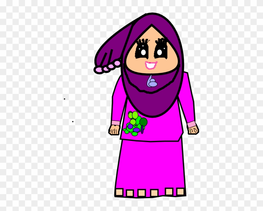 Muslimah Doodle Raya Clip Art At Clker - Clip Art Raya #281737