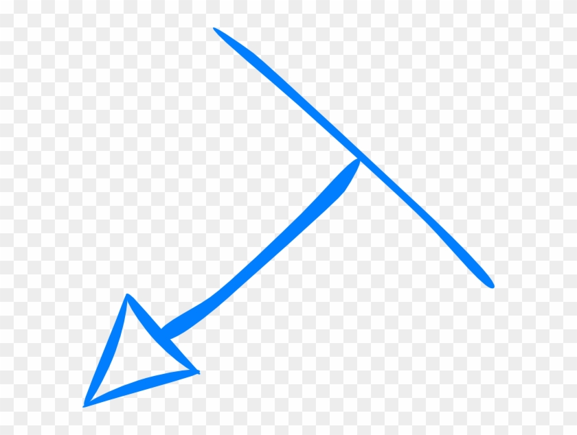 Embedded Blue Arrow Point Down Left Clip Art - Arrow Pointing Down And To The Left #281758