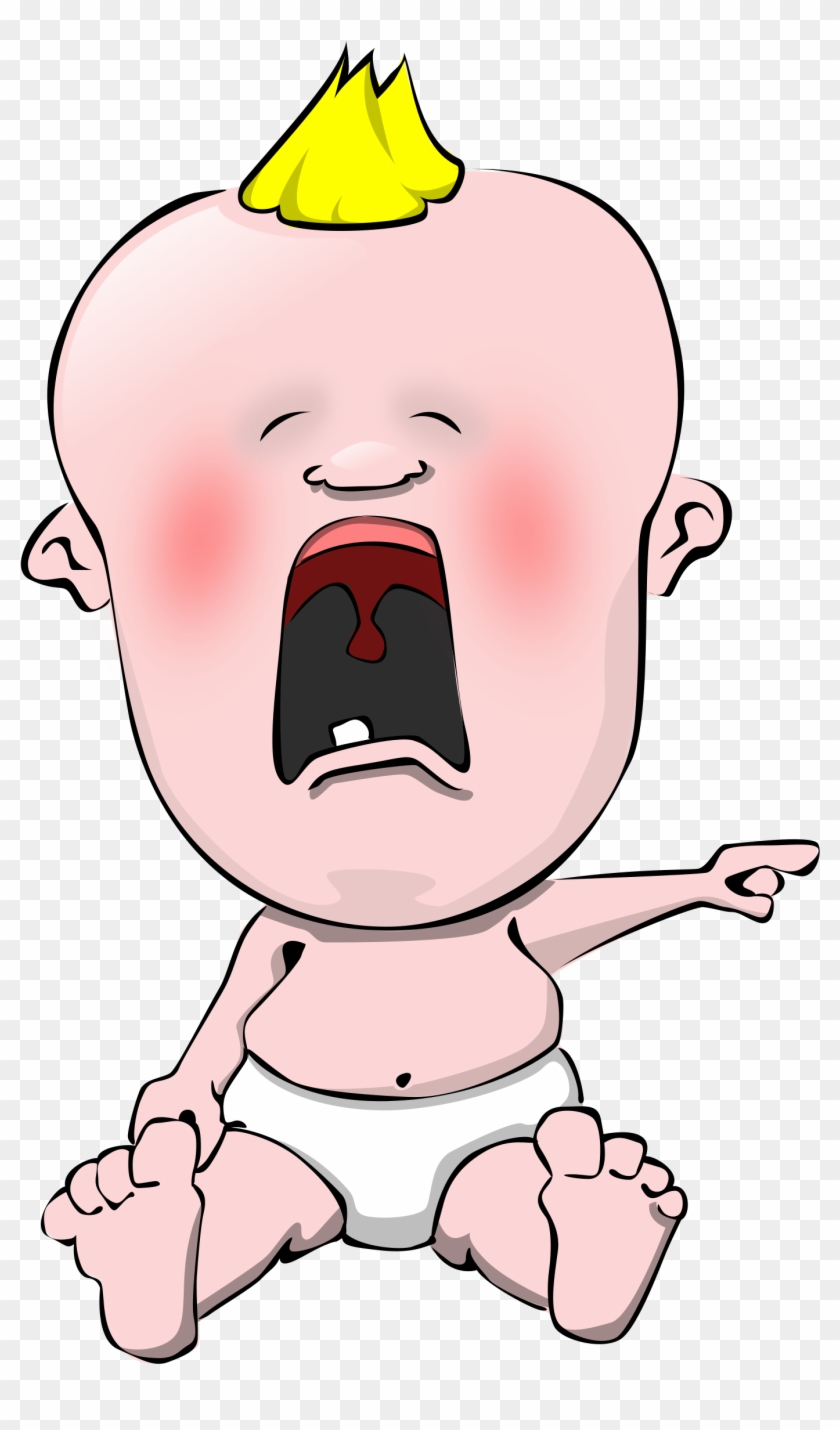 Baby Garland Clipart, Vector Clip Art Online, Royalty - Cartoon Baby Crying Png #281856