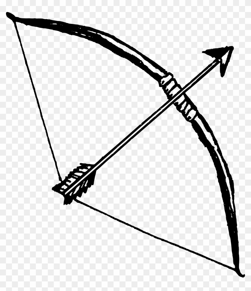 Bow And Arrow Silhouette - Bow And Arrow Drawing #281878