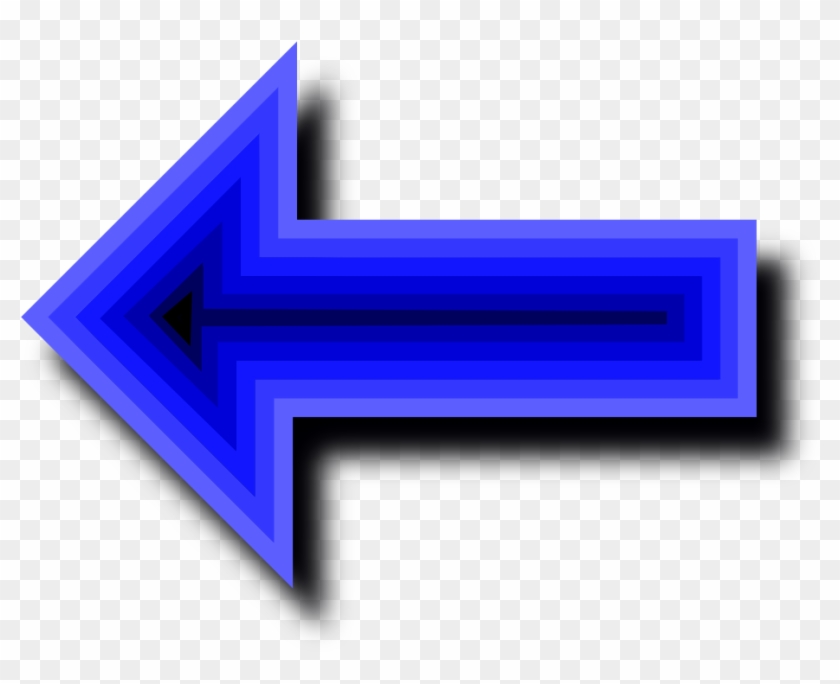 Illustration Of A Blue Arrow - Animated Arrow Pointing Left #281896