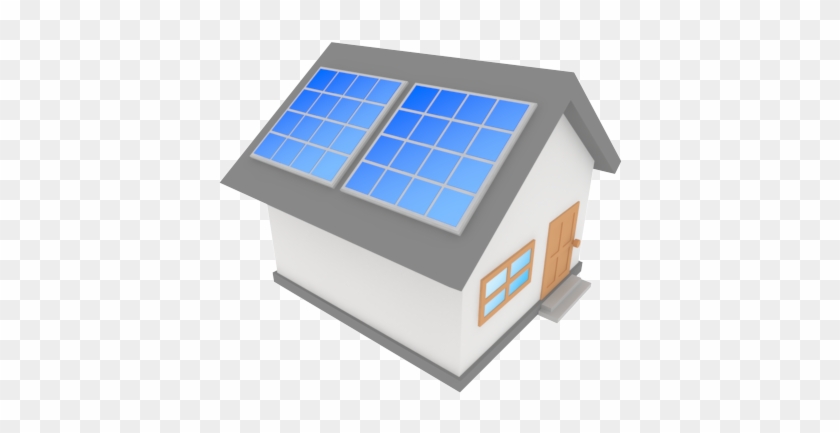 Solar Panel Clipart Free - House With Solar Panel Transparent #281939