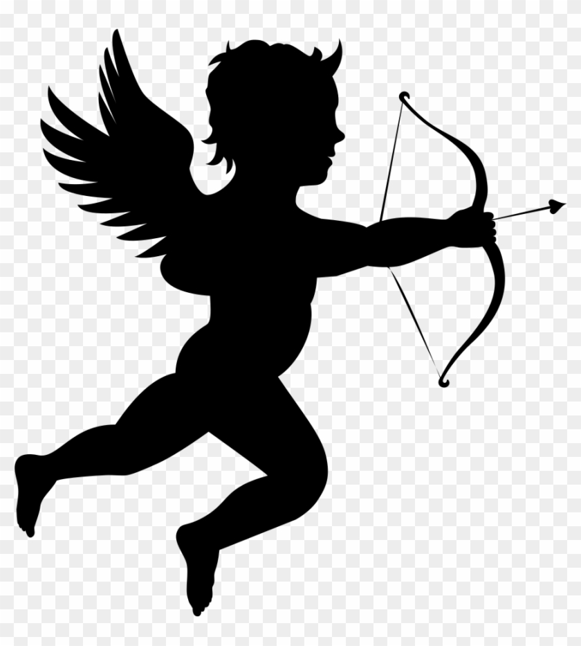 Onlinelabels Clip Art - Cupid Silhouette #281999