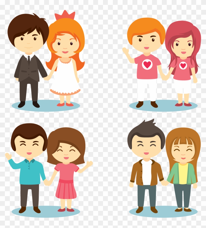 Couple Cartoon Clip Art - Couple Cartoon Vector Png #282018