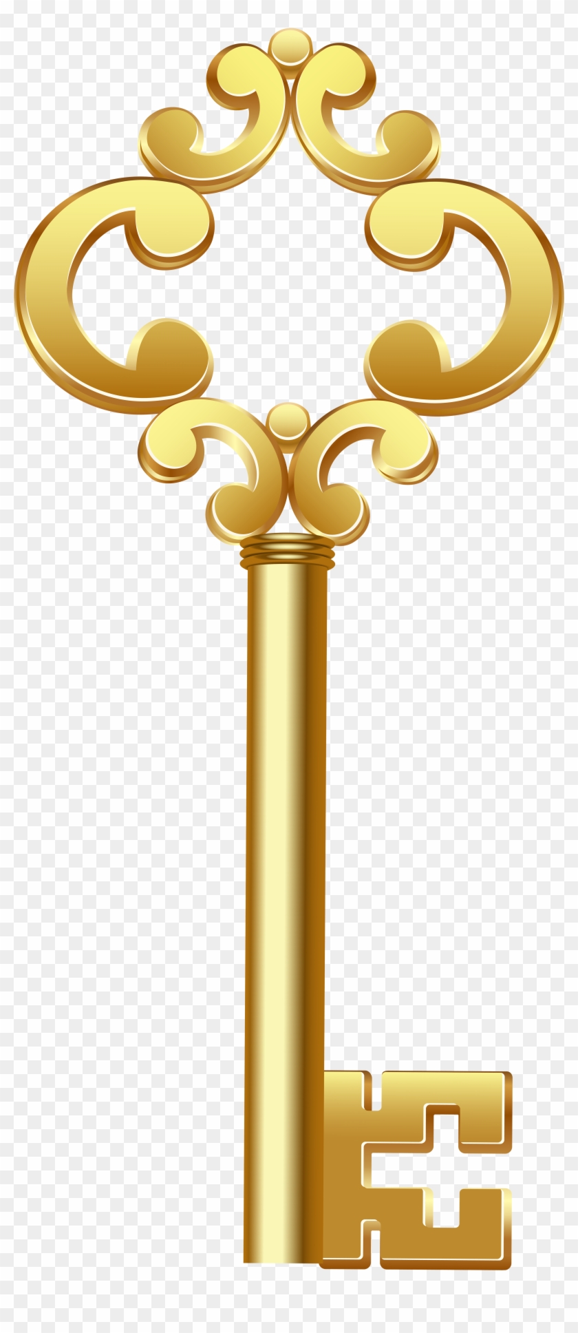 Gold Key Png Clip Art - Clip Art #282044