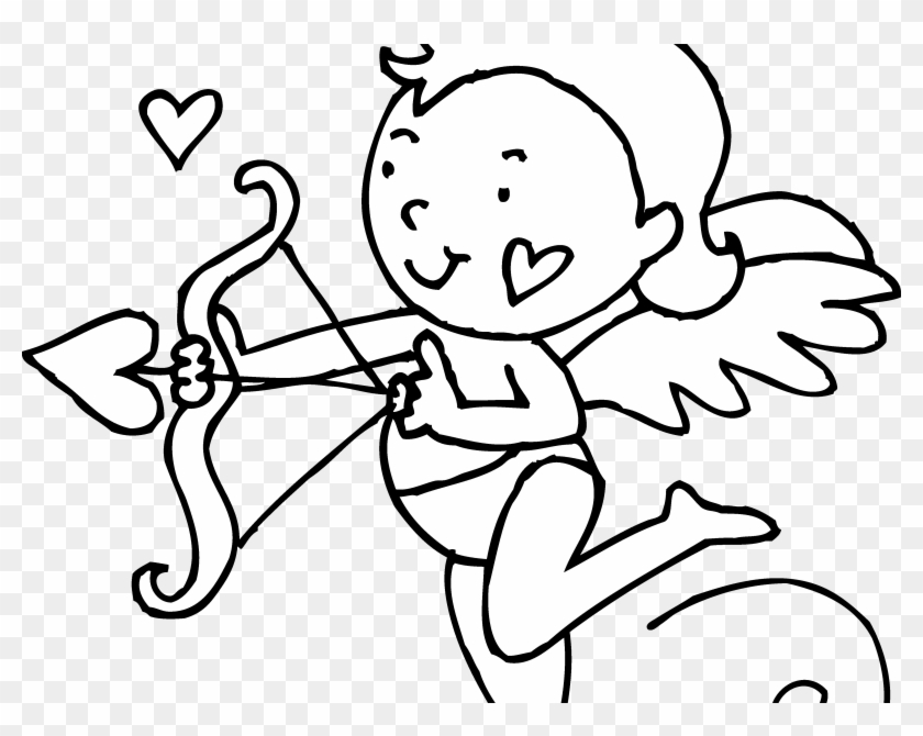 Adorable Cupid Valentine Coloring Page Pages Printable - Cupid Coloring Pages #282187
