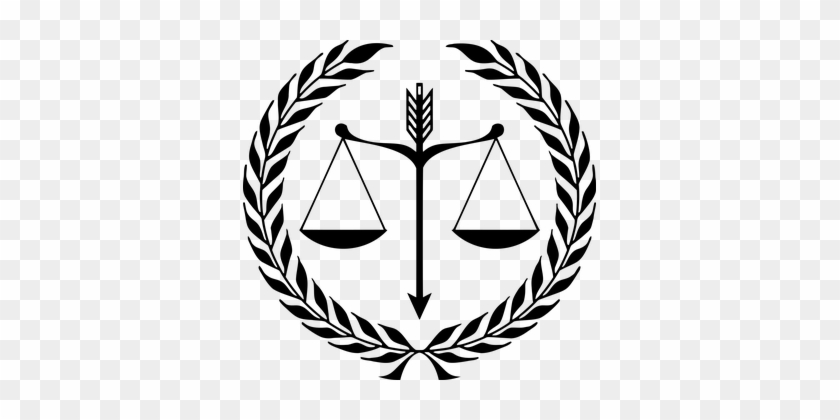 Arrow Balance Emblem Justice Laurel Law Le - Symbol Of Justice #282243